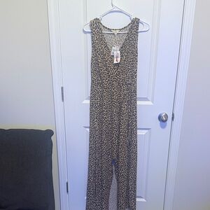 Jessica Simpson Leopard Print Maxi Dress - Brown and Black